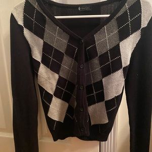brandy melville argyle cardigan